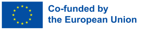 Das Bild zeigt die Flagge der Europäischen Union neben dem Text "Co-funded by the European Union" in blauer Schrift und dem brainymotion-Logo.