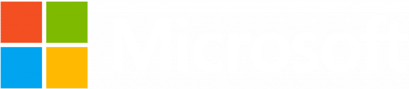 Das Microsoft-Logo mit vier farbigen Quadraten (rot, grün, blau und gelb) neben dem Wort "Microsoft" in weißen Buchstaben auf transparentem Hintergrund - perfekt für Brainymotion-Präsentationen oder -Projekte.